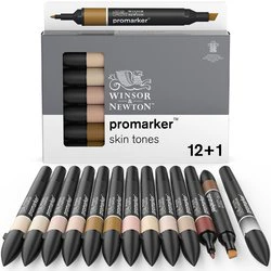 Marqueur Promarker set 12 tons chair assortis + 1 blender