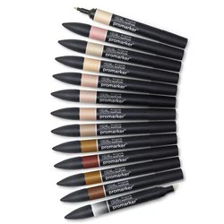 Marqueur Promarker set 12 tons chair assortis + 1 blender - Image 2