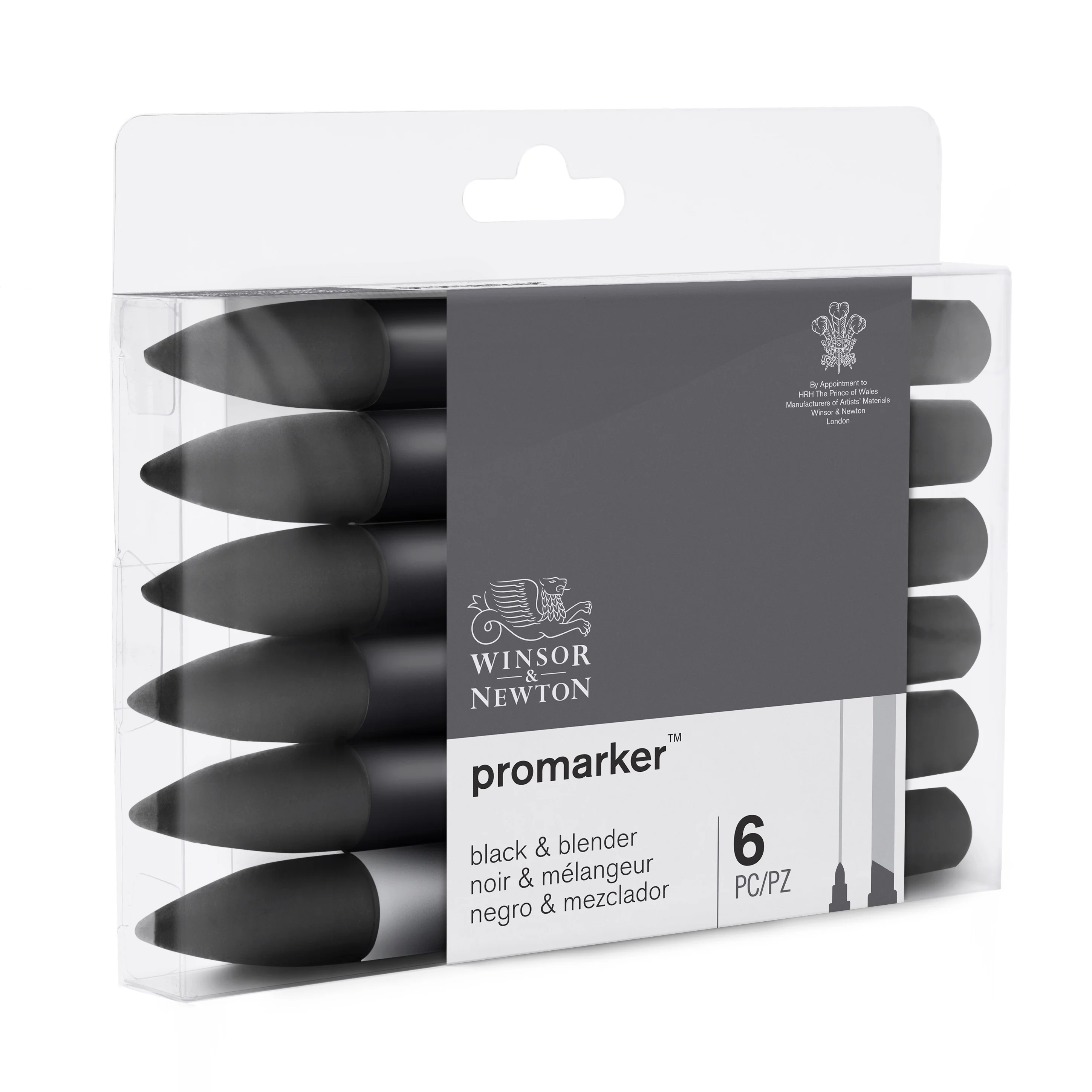 Marqueur Promarker set de 6 (5 noirs + mélangeur)