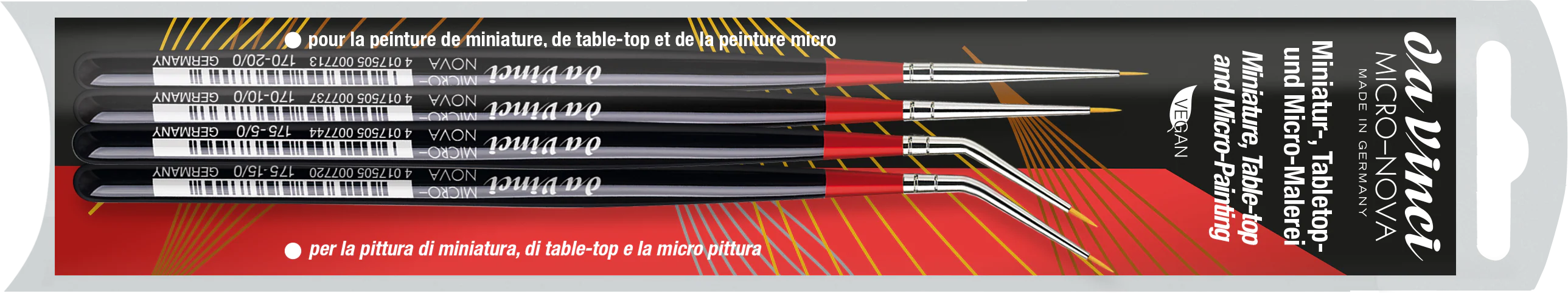 Micro-Nova assortiment de 4 pinceaux précision