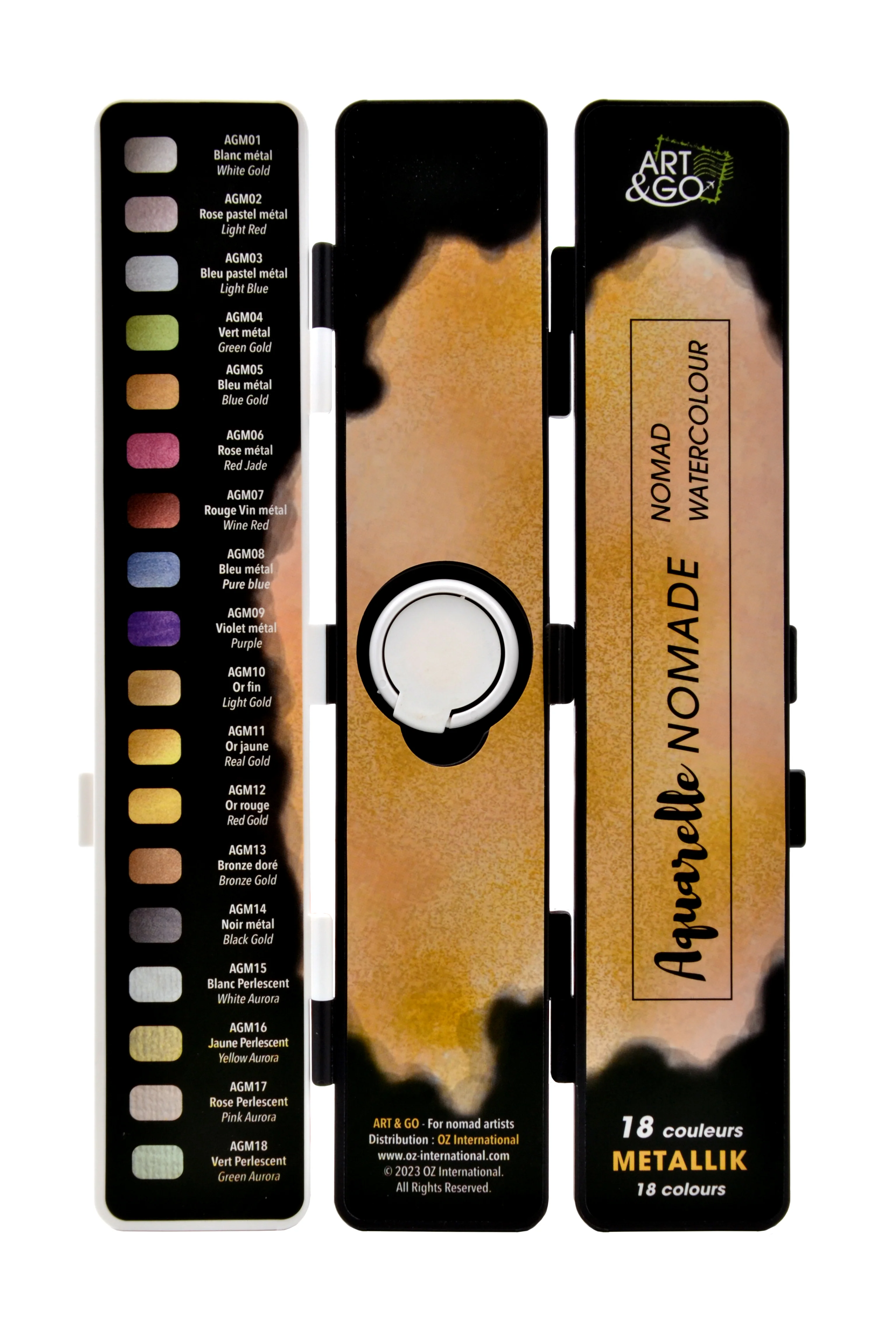 Palette 18 godets couleurs métalliques Art & Go - Image 5