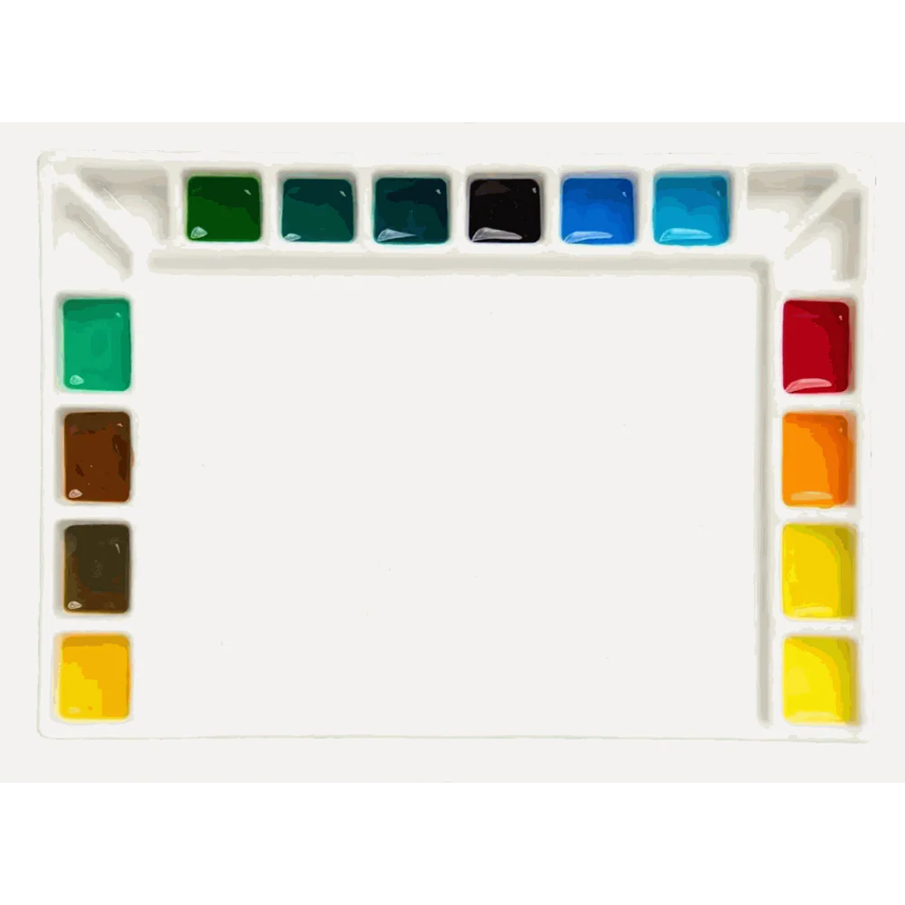 Palette céramique rectangulaire 18 cases