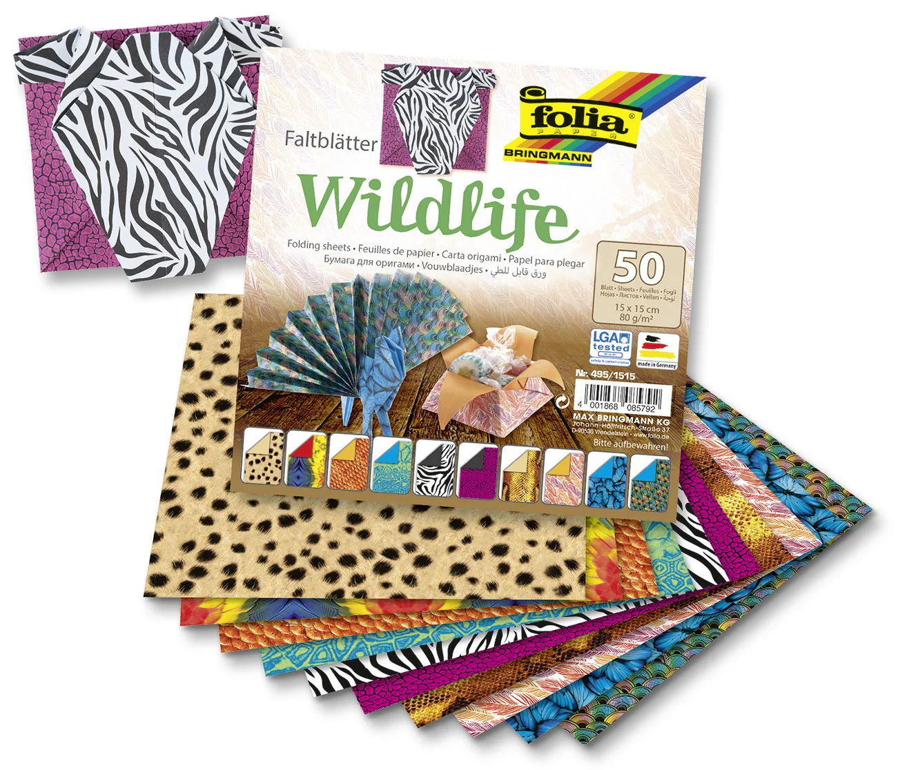 Papier de pliage thème wildlife - Image 3
