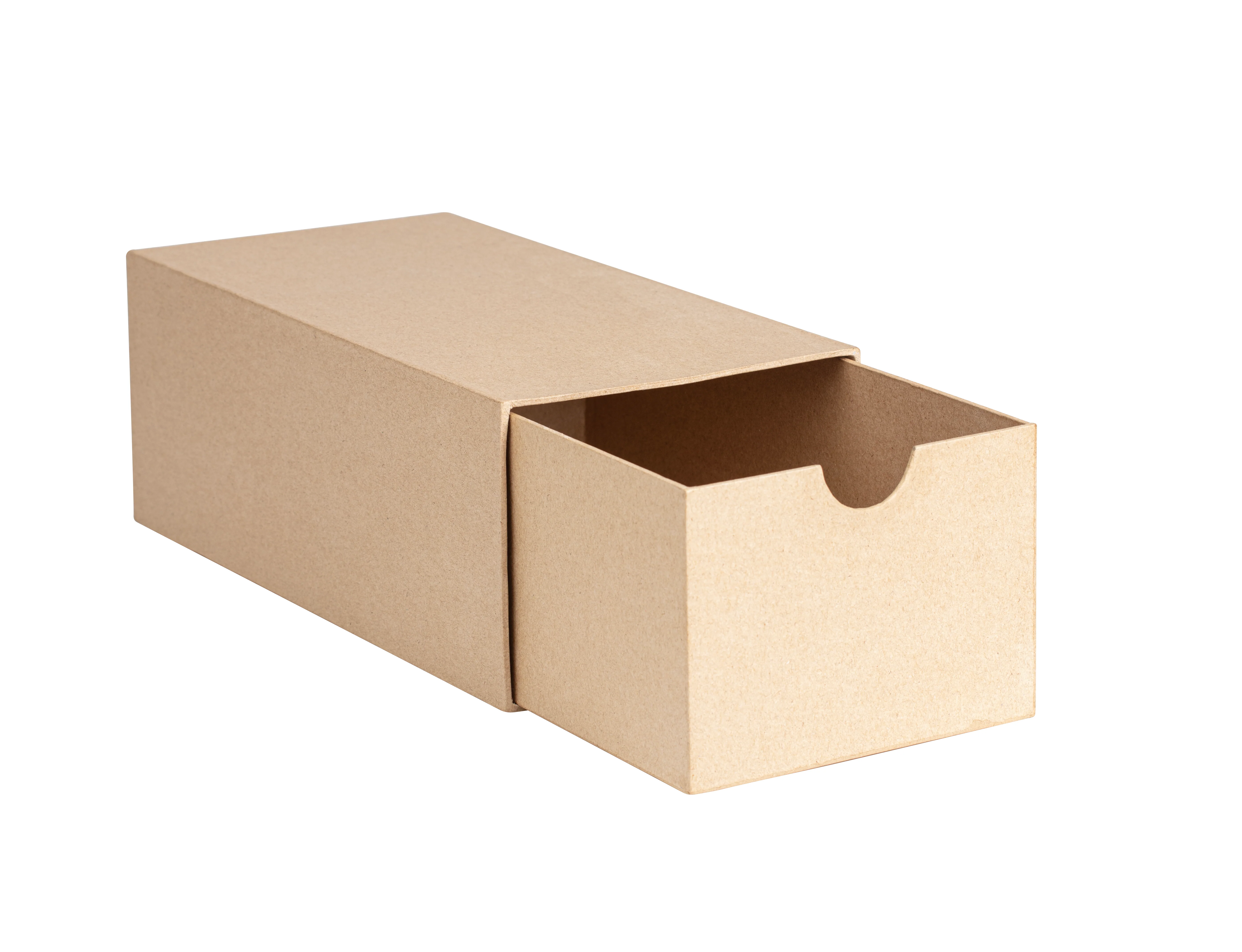Papier mâché déco Boîte rectangle avec tiroir