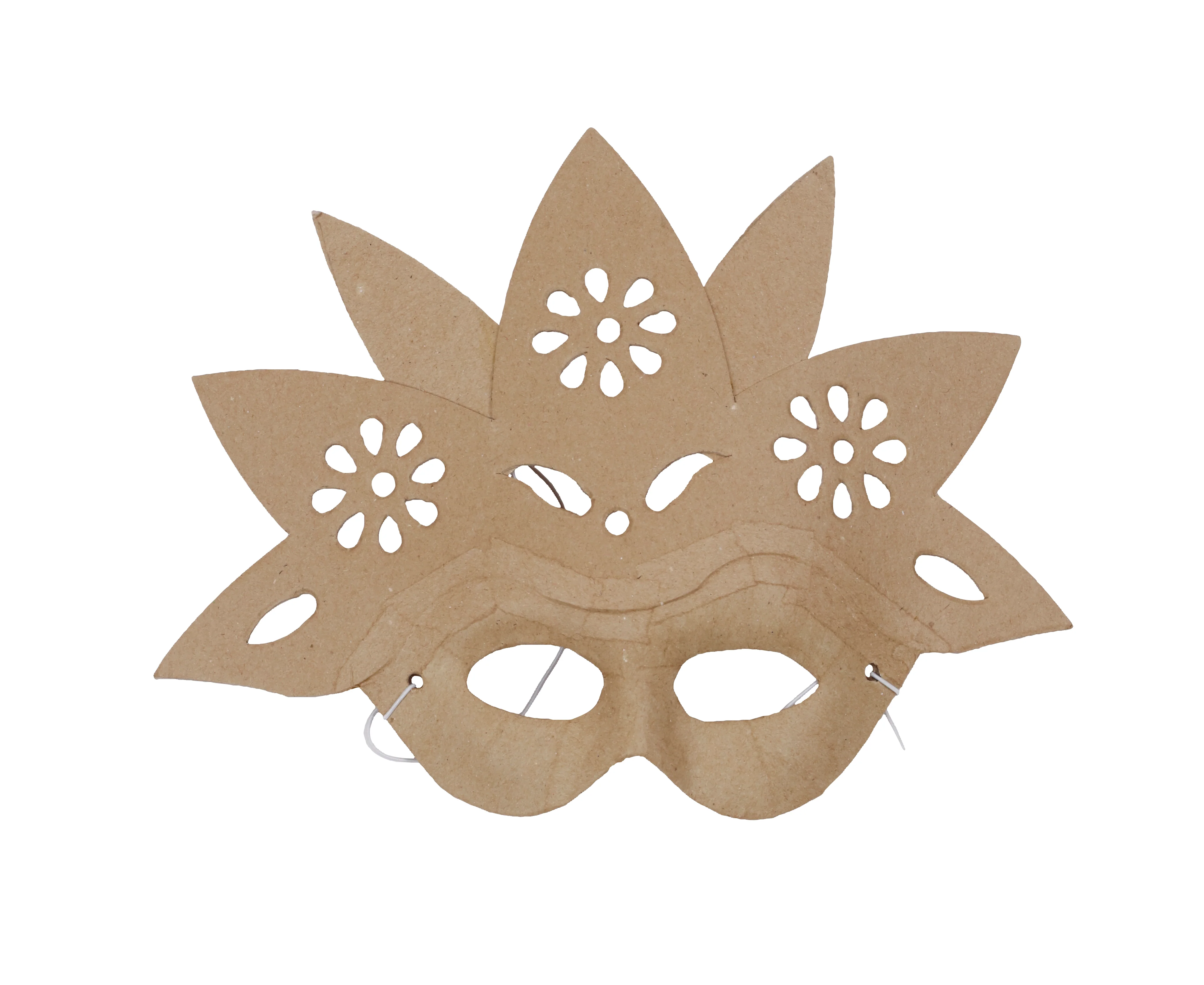 Papier mâché déco Masque fleur