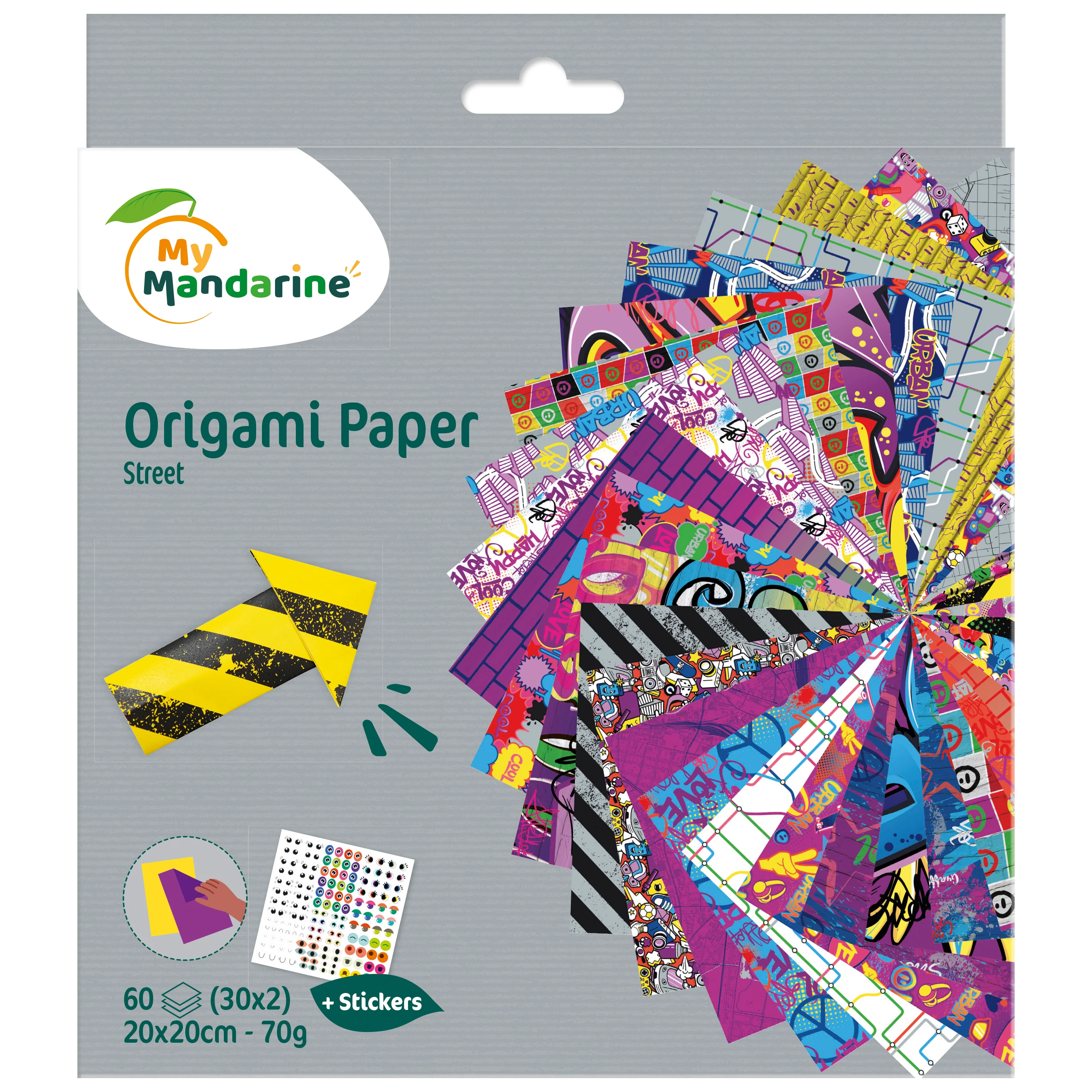 Papier origami 20x20cm Thème Street Art