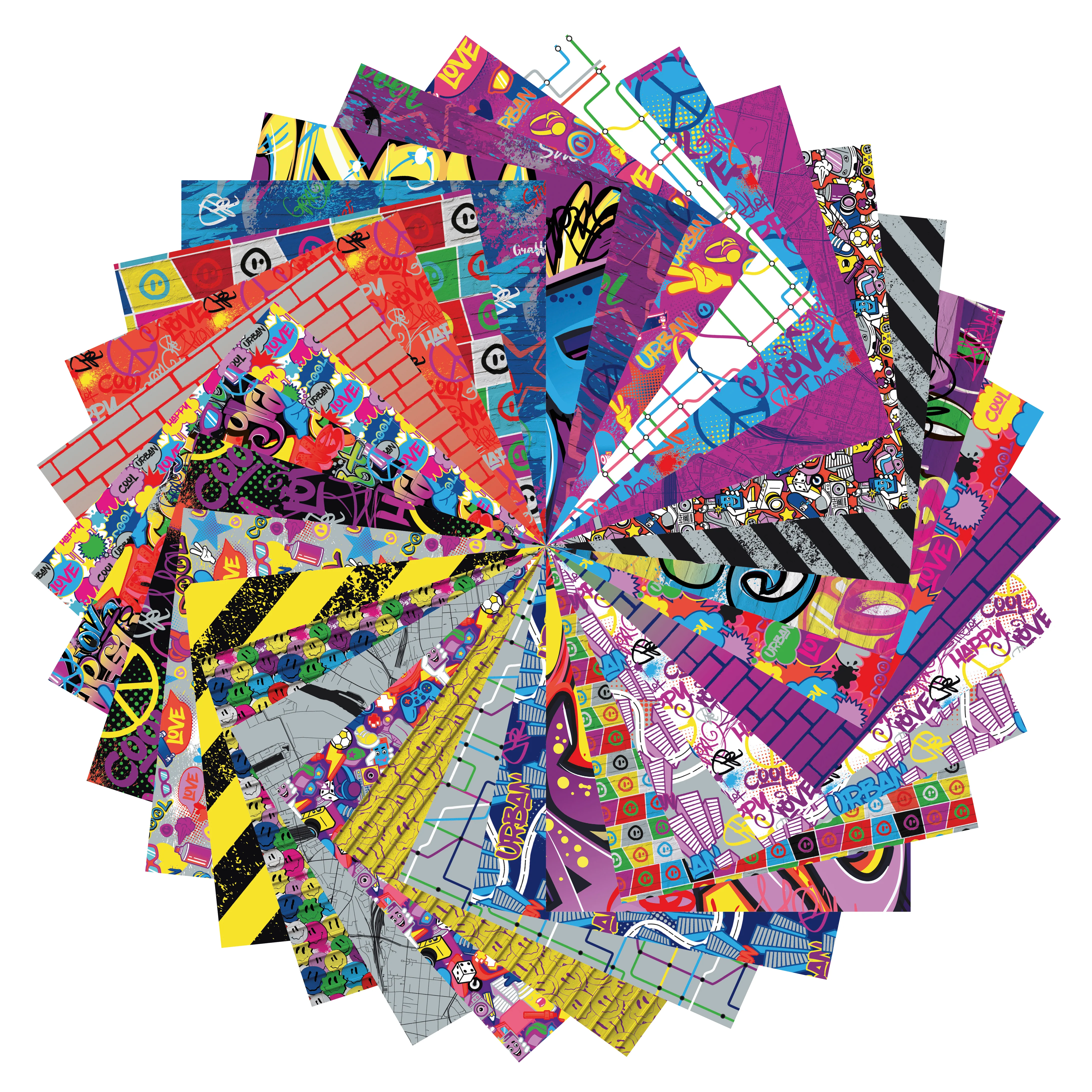Papier origami 20x20cm Thème Street Art - Image 2