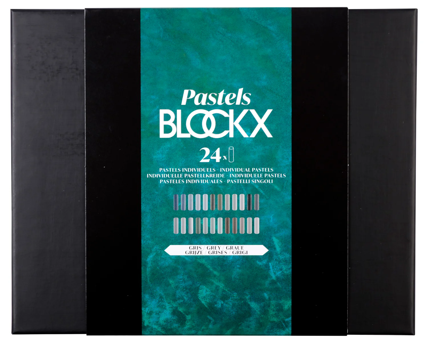 Pastel Blockx - Etui de 24 pastels tons gris assortis