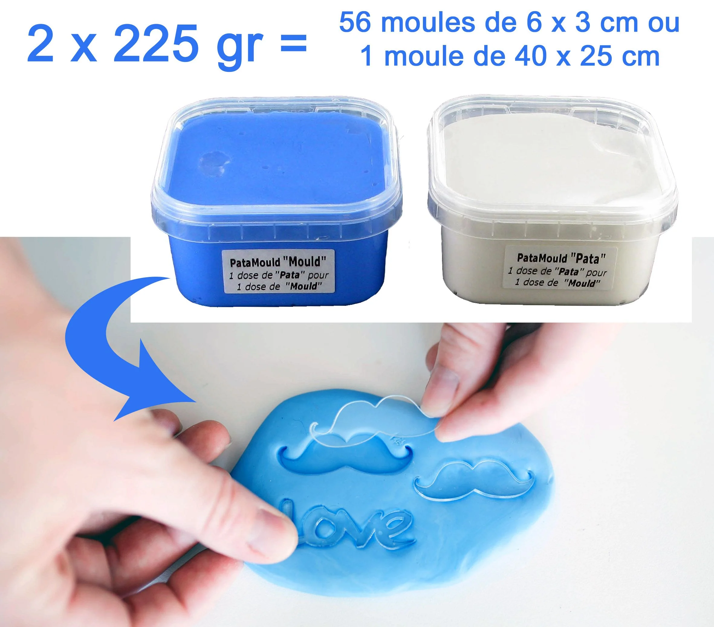 Patamould pâte de moulage bi composant en 2x225 gr - Image 3