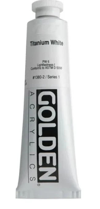 Peinture acrylique extra-fine Heavy Body GOLDEN 148 ml Noir de carbone/Blanc de Titane - Image 2