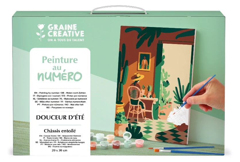 Peinture au numéro 20 x 30 cm : Déjeuner - Graine Créative