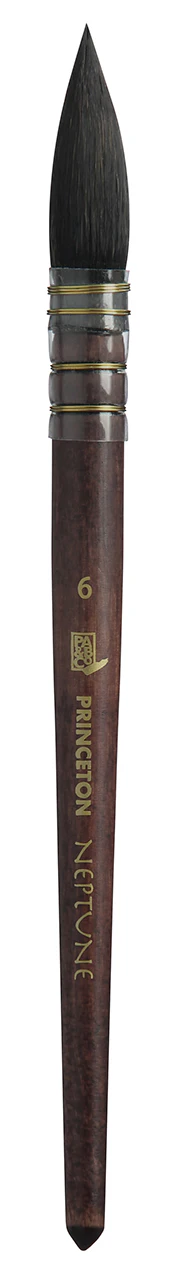 Pinceau Neptune Lavis rond montée sur plume manche court 4750 - Image 2