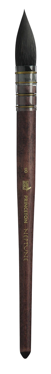 Pinceau Neptune Lavis rond montée sur plume manche court 4750 - Image 3