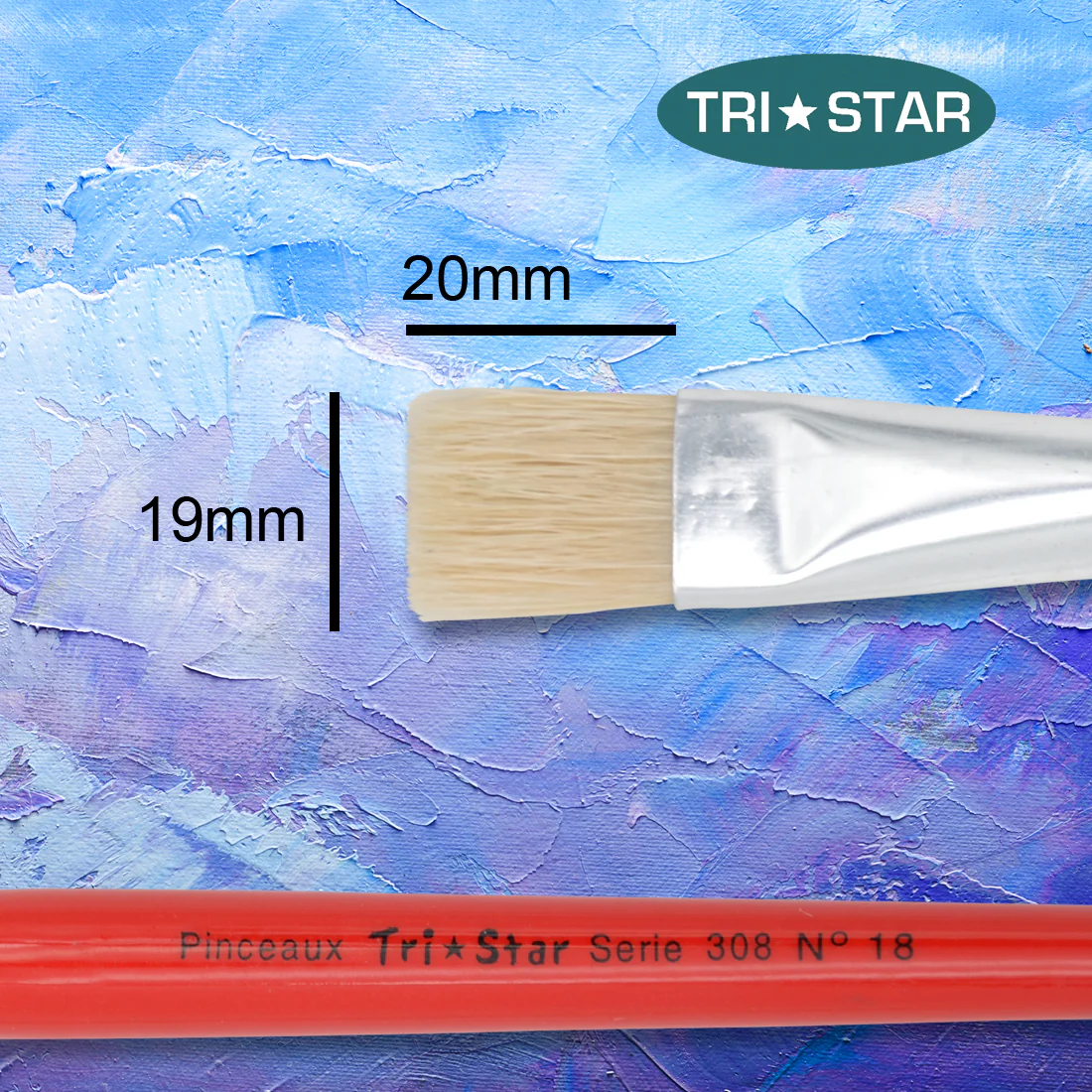 Pinceau scolaire Tri Star 308 Plat - 12 tailles - Image 10