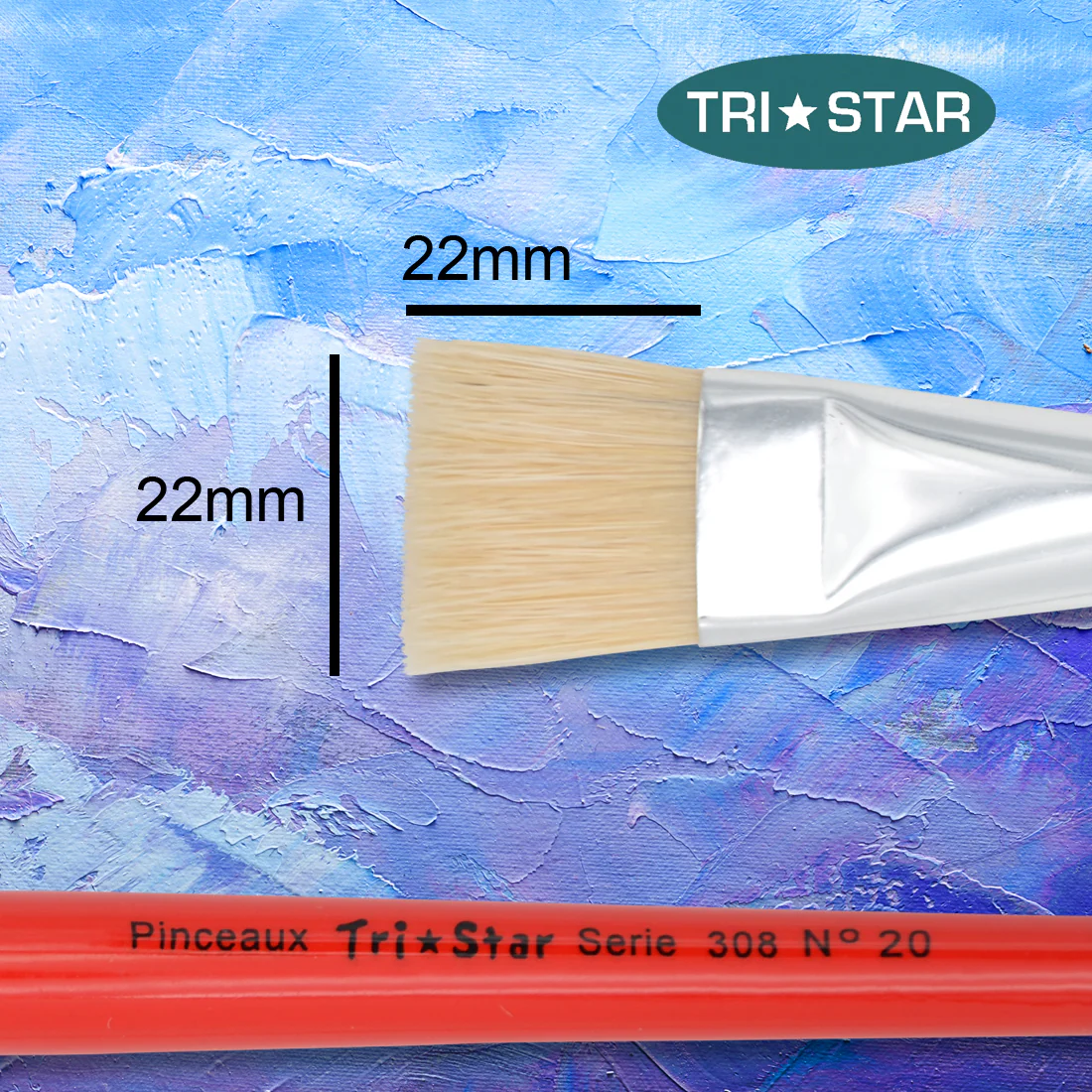 Pinceau scolaire Tri Star 308 Plat - 12 tailles - Image 11