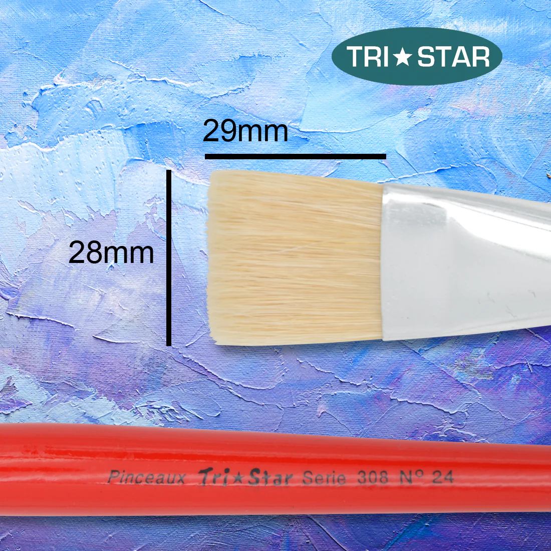 Pinceau scolaire Tri Star 308 Plat - 12 tailles - Image 13