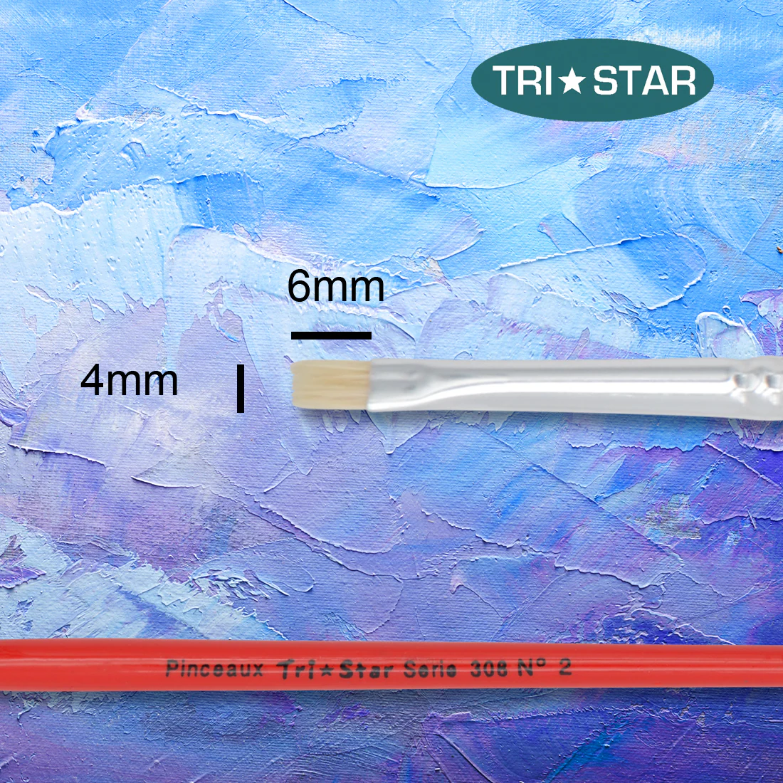 Pinceau scolaire Tri Star 308 Plat - 12 tailles - Image 2