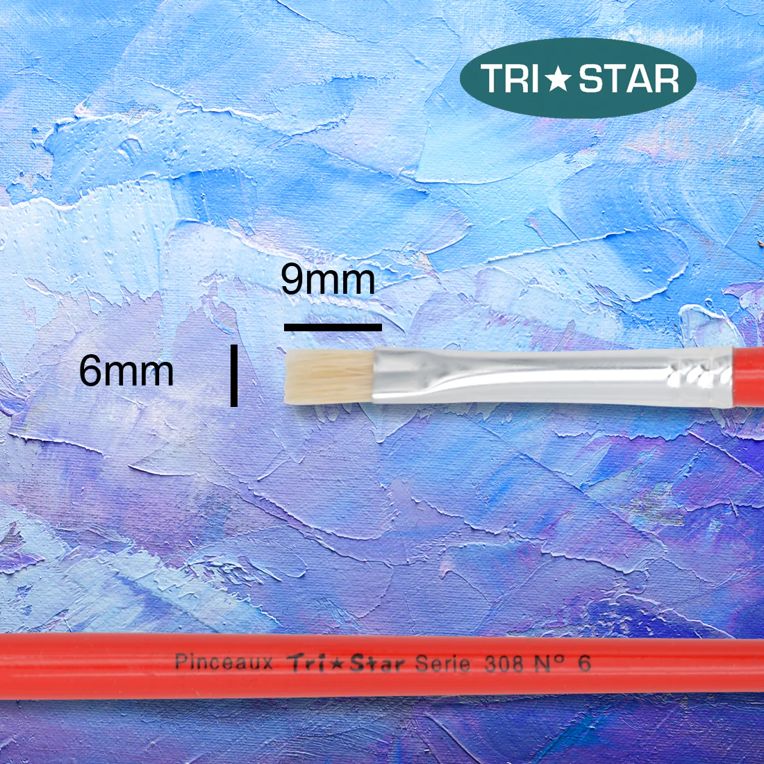 Pinceau scolaire Tri Star 308 Plat - 12 tailles - Image 4