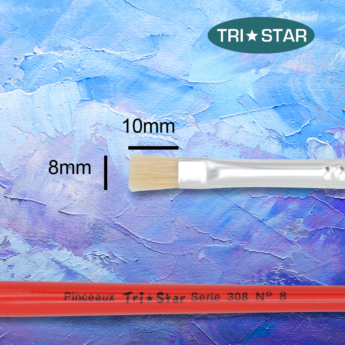 Pinceau scolaire Tri Star 308 Plat - 12 tailles - Image 5