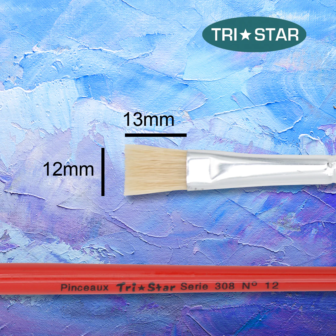 Pinceau scolaire Tri Star 308 Plat - 12 tailles - Image 7
