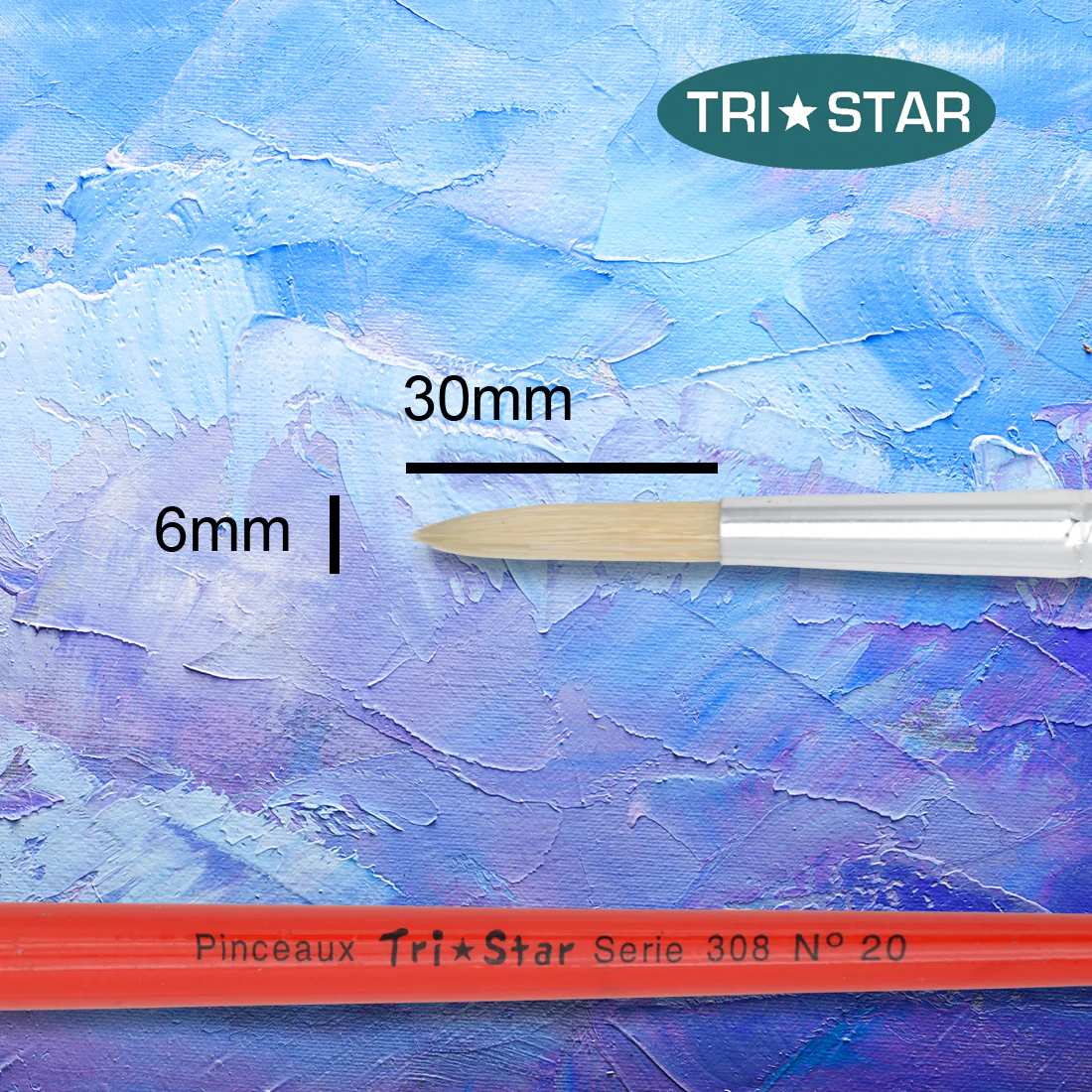 Pinceau scolaire Tri Star 308 Rond - 12 tailles - Image 12
