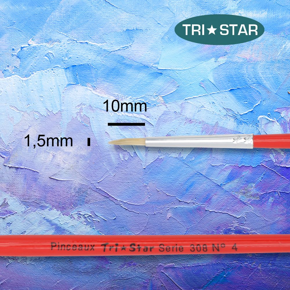 Pinceau scolaire Tri Star 308 Rond - 12 tailles - Image 3