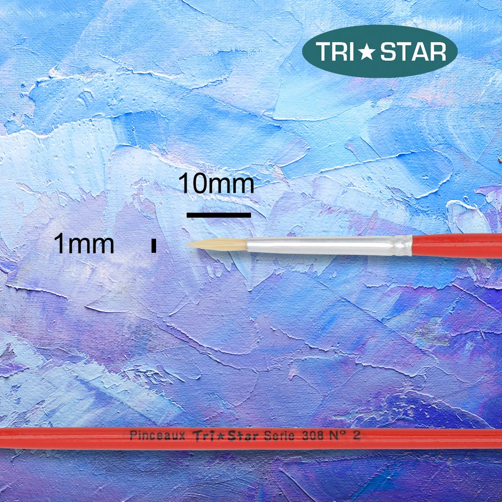 Pinceau scolaire Tri Star 308 Rond - 12 tailles - Image 4