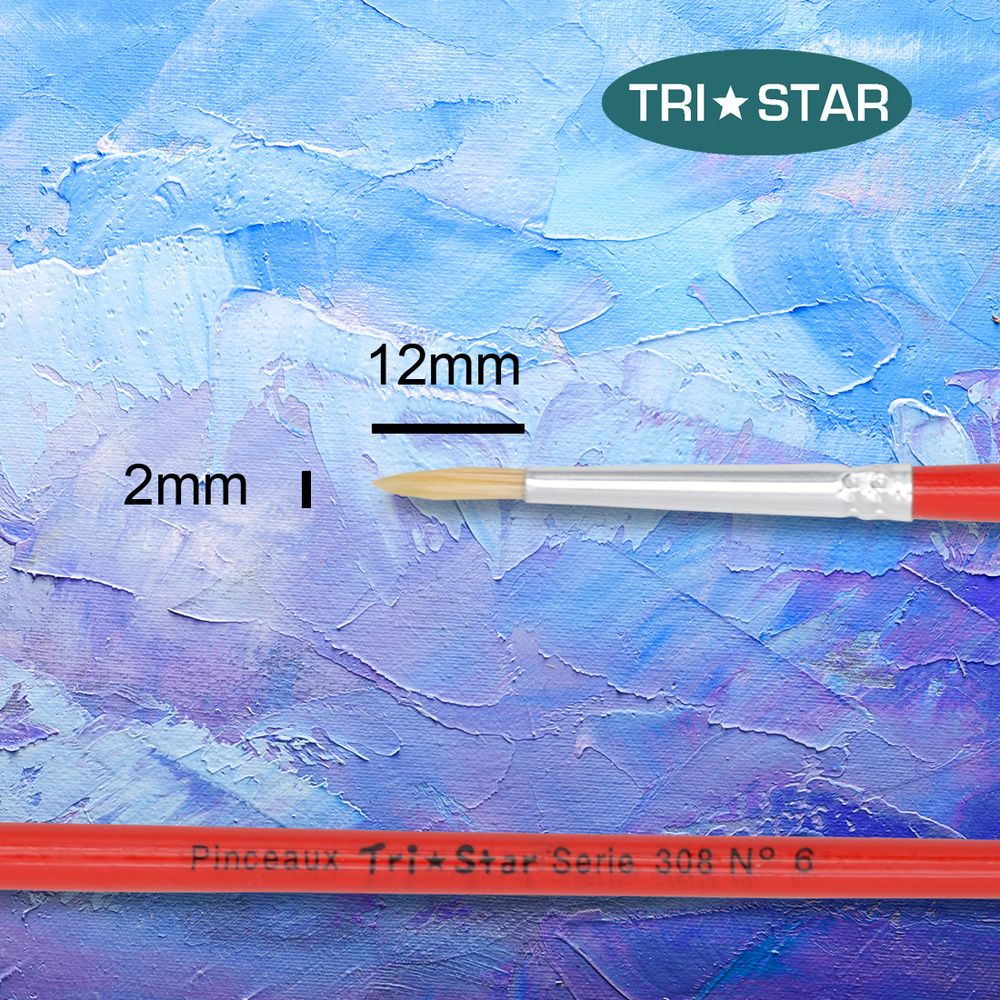 Pinceau scolaire Tri Star 308 Rond - 12 tailles - Image 5