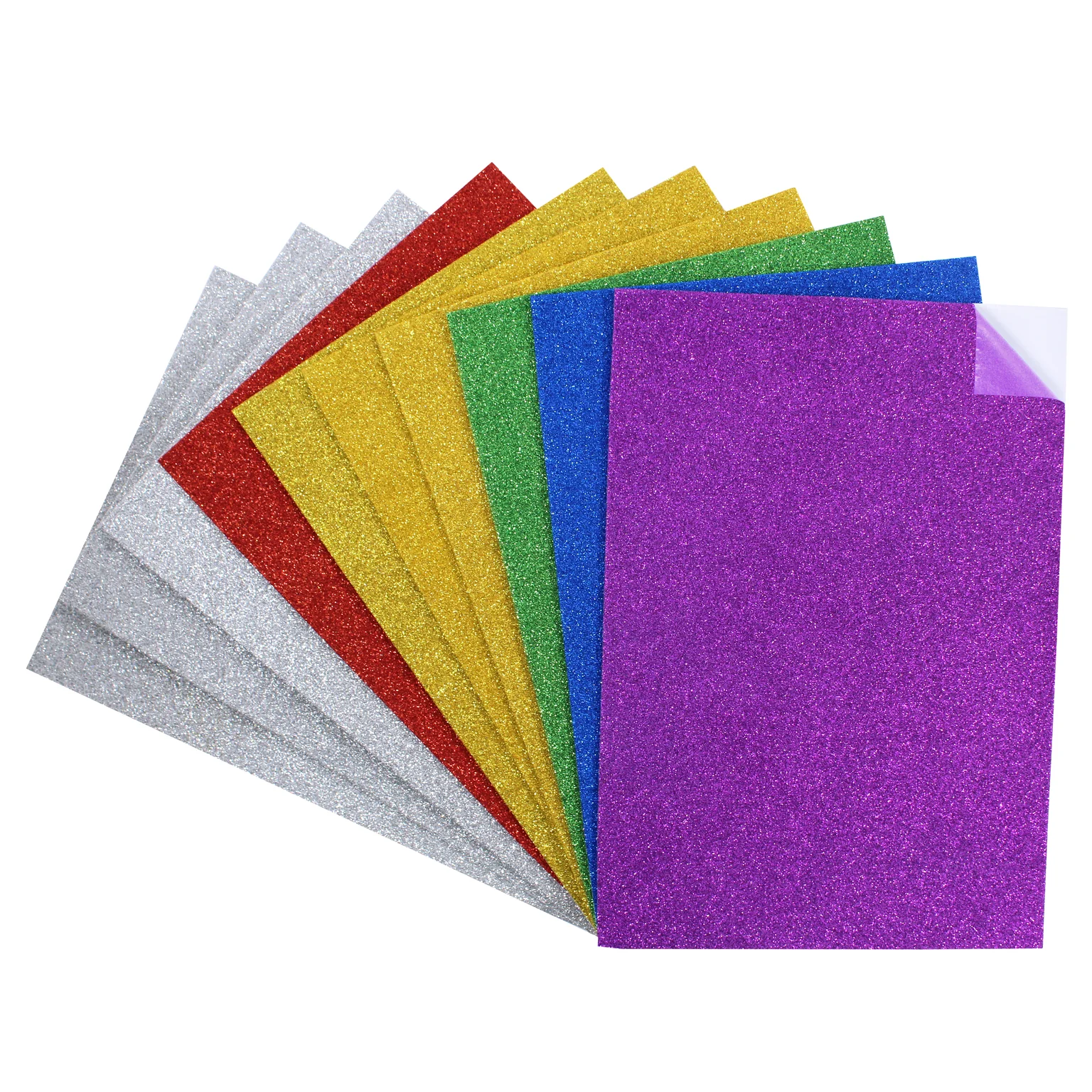 Mousse adhésive pailletées couleurs assorties - Image 2