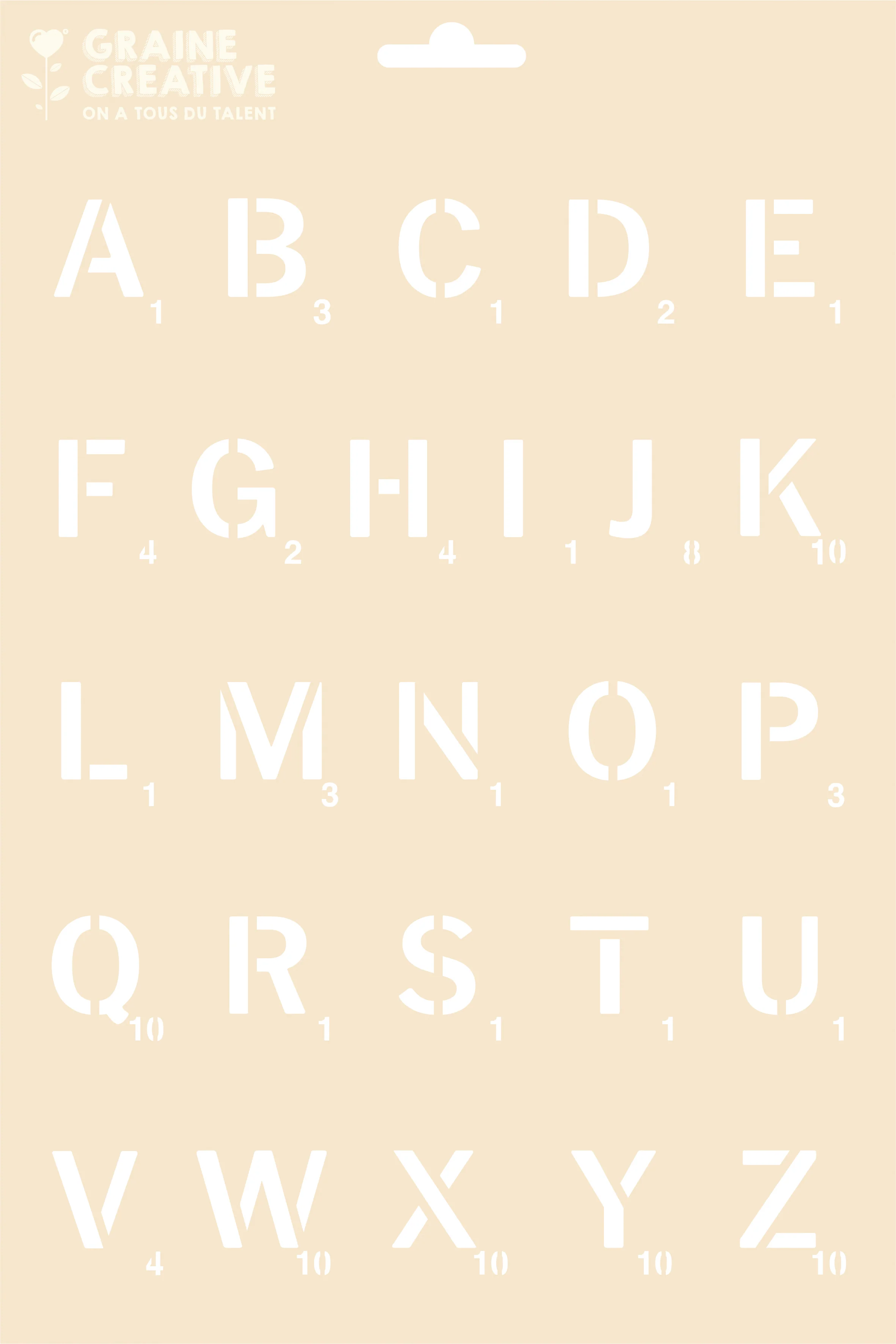 Pochoir A4 - Alphabet jeu - Image 2
