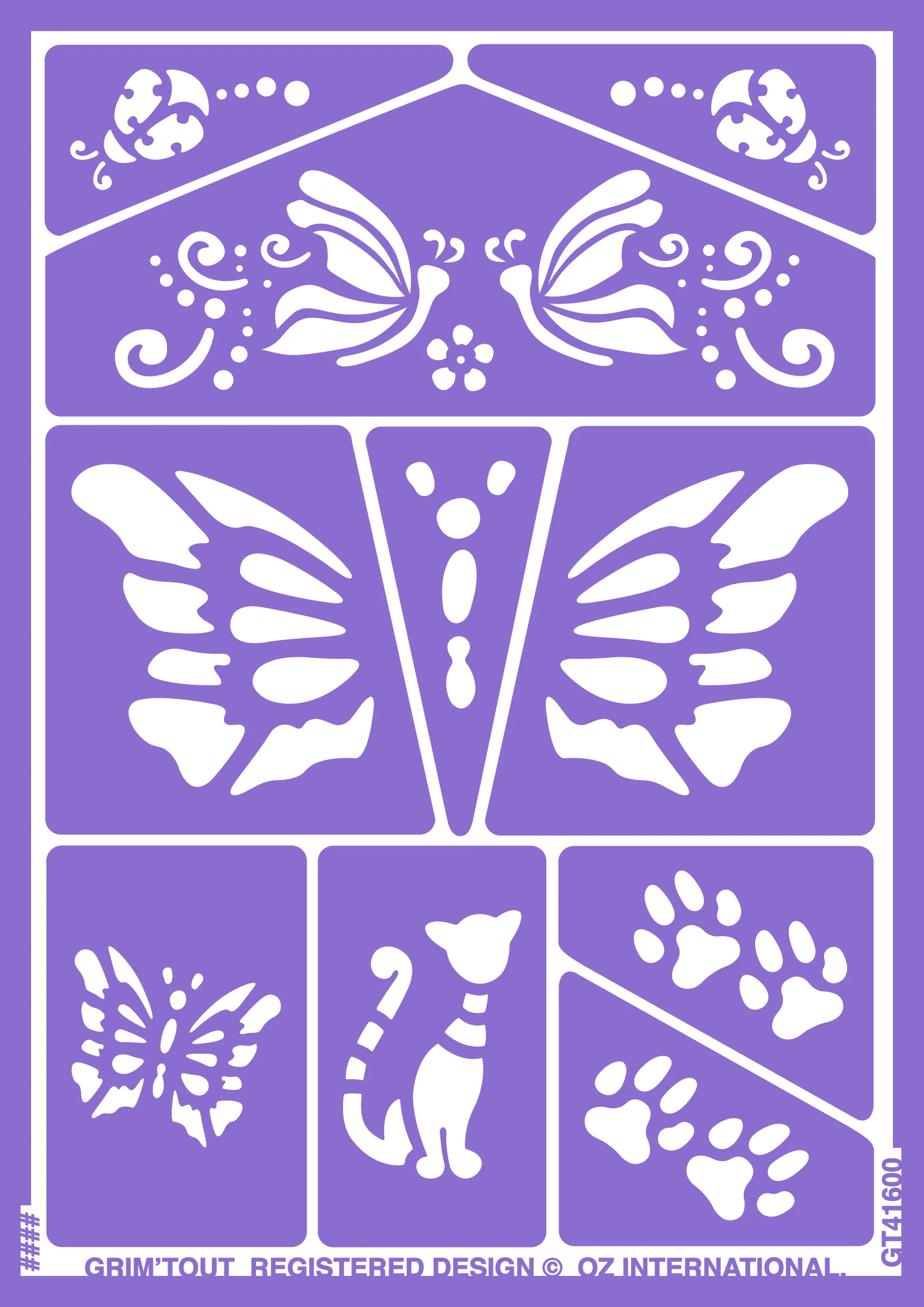 Pochoir Chats et Papillons