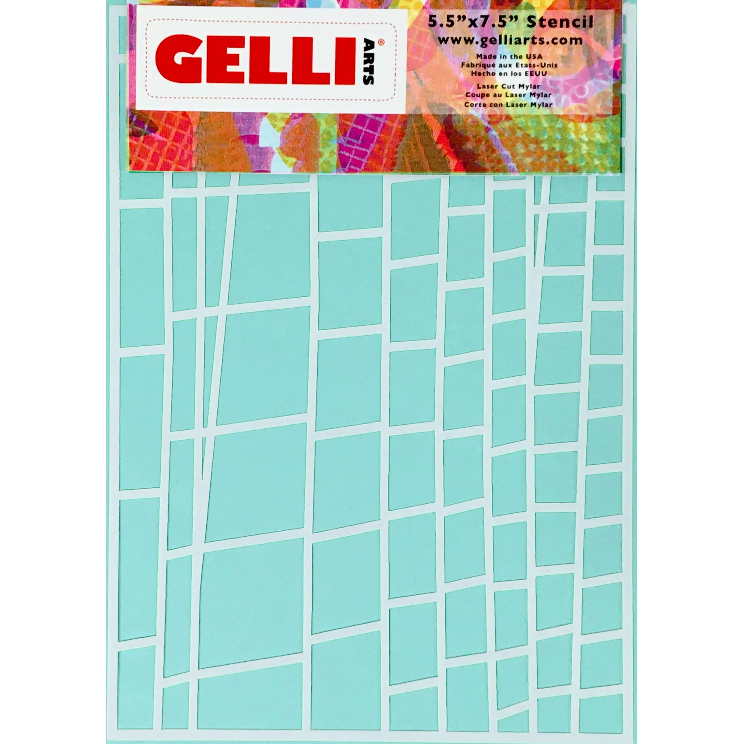 Pochoirs Géo 12,7 x 17,8 cm Gelli Arts
