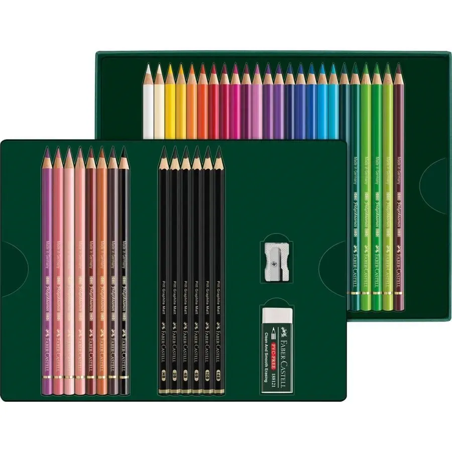 Polychromos & Pitt Graphite Matt coffret cadeau 40 pièces - Image 2