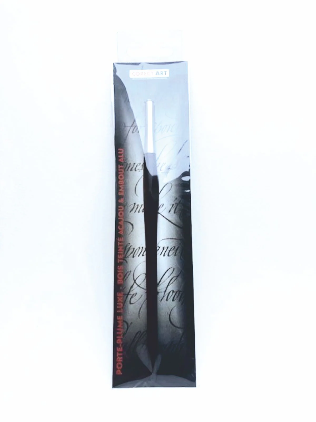 Etui porte-plume "luxe" - Acajou verni & embout alu - Image 2