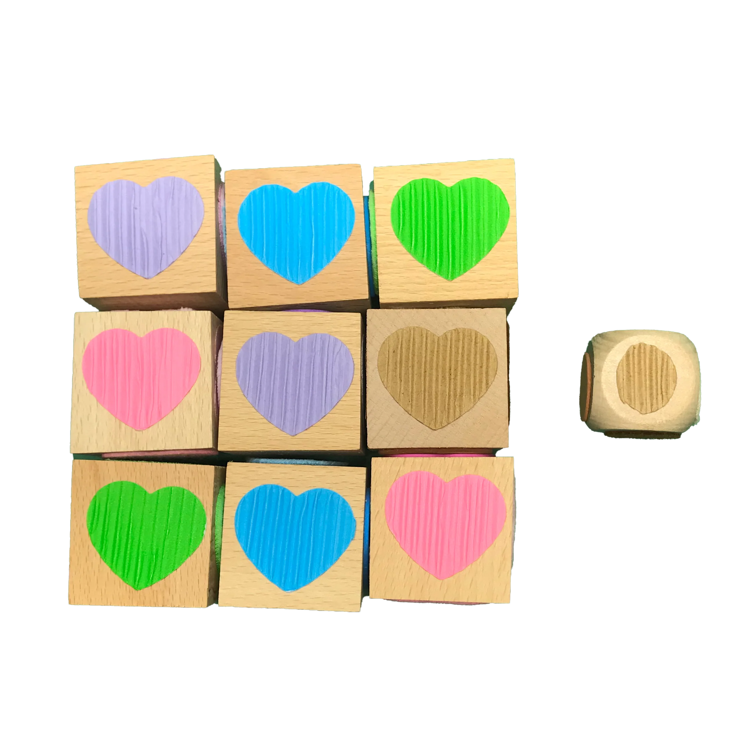 Lot de 3 dés en bois naturel - Image 4