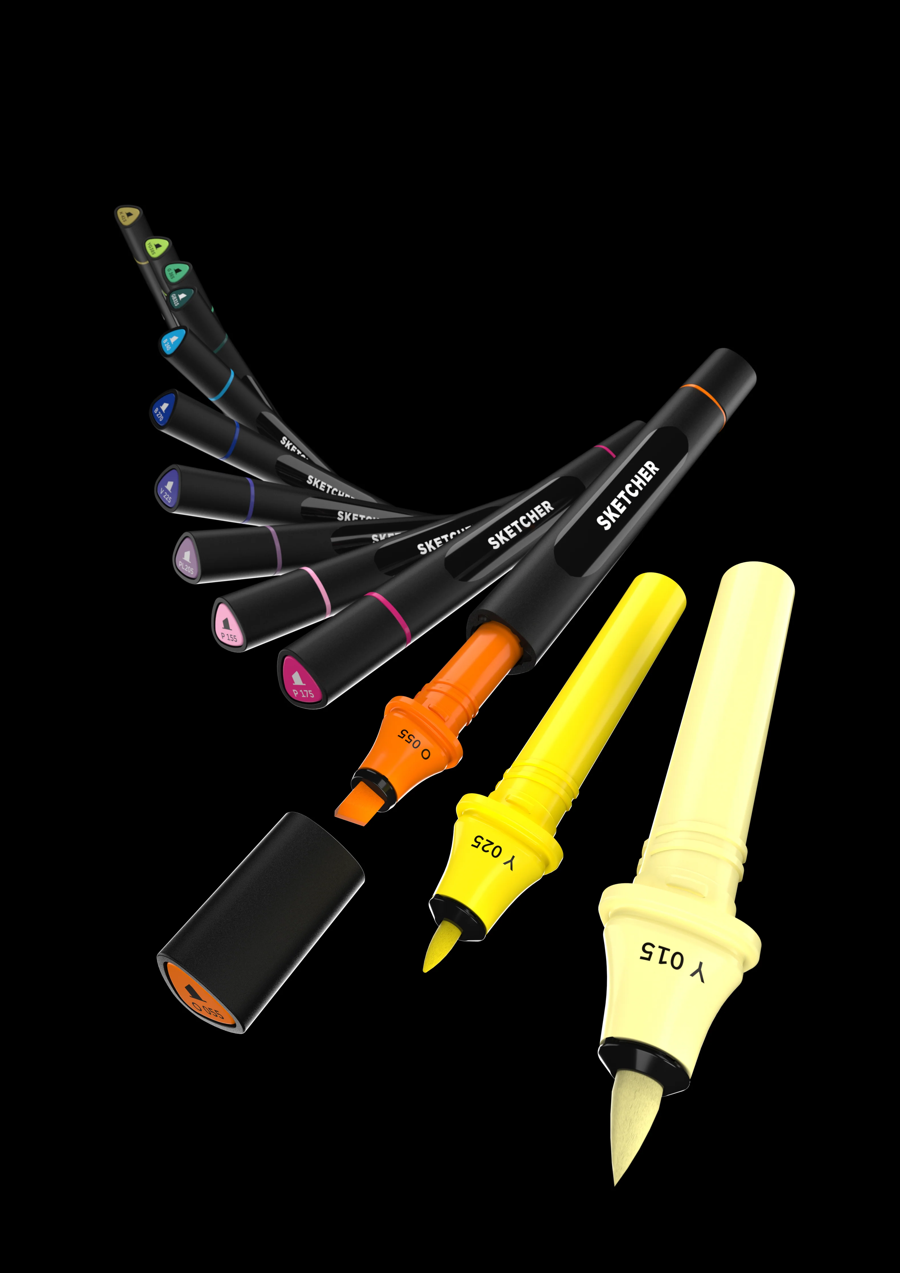 Cartouche Sketcher pointe pinceau - 120 couleurs - Image 2
