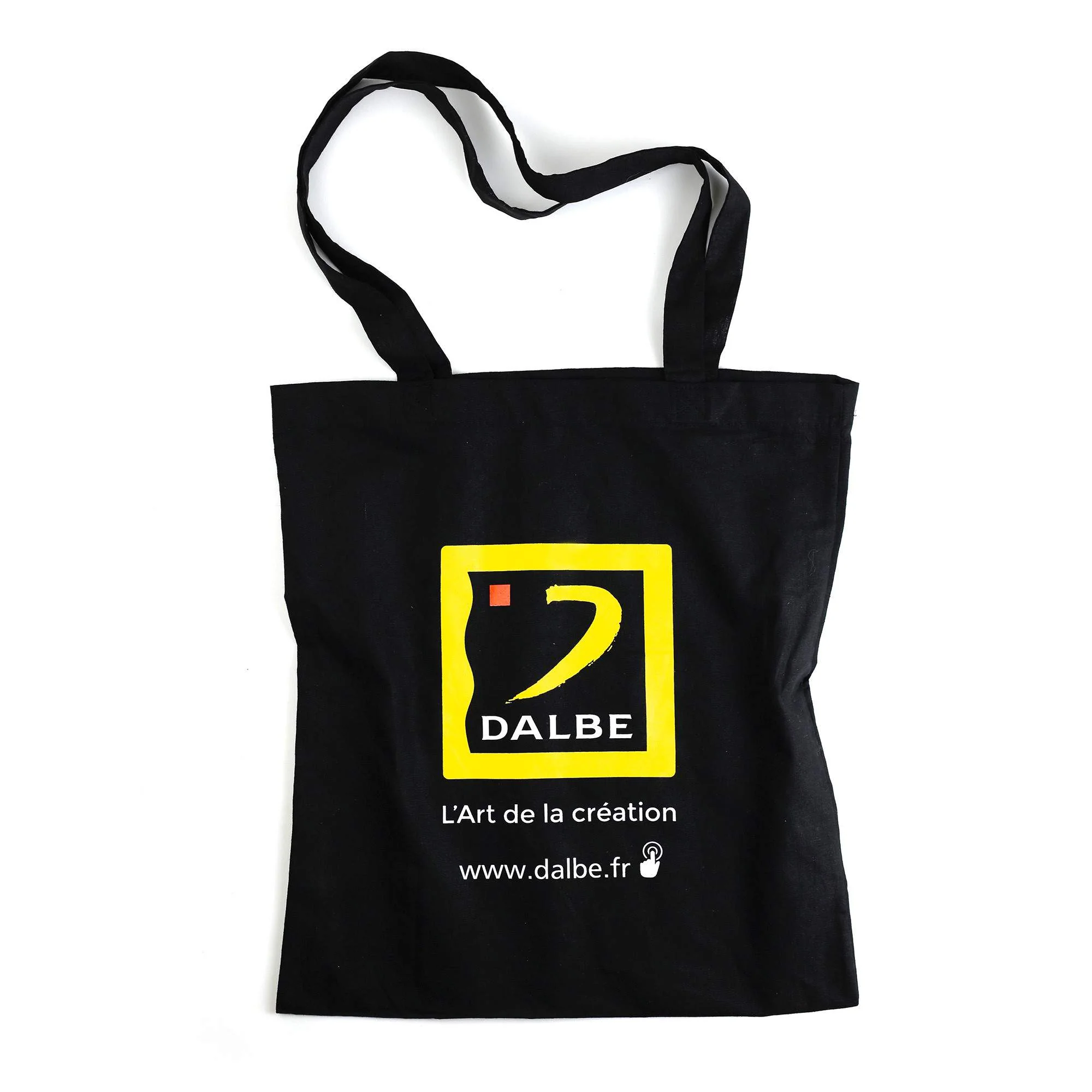 Sac tote bag noir Dalbe en coton - Image 2