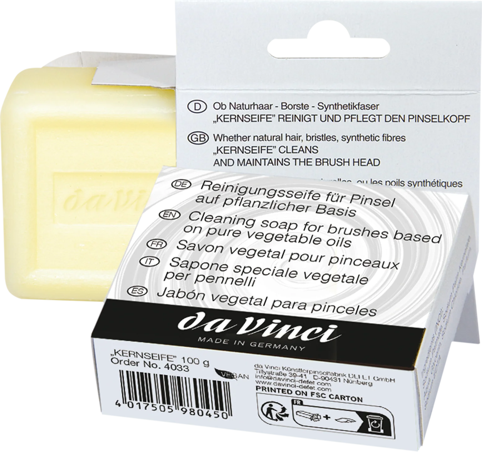 Savon pour pinceaux 100 gr