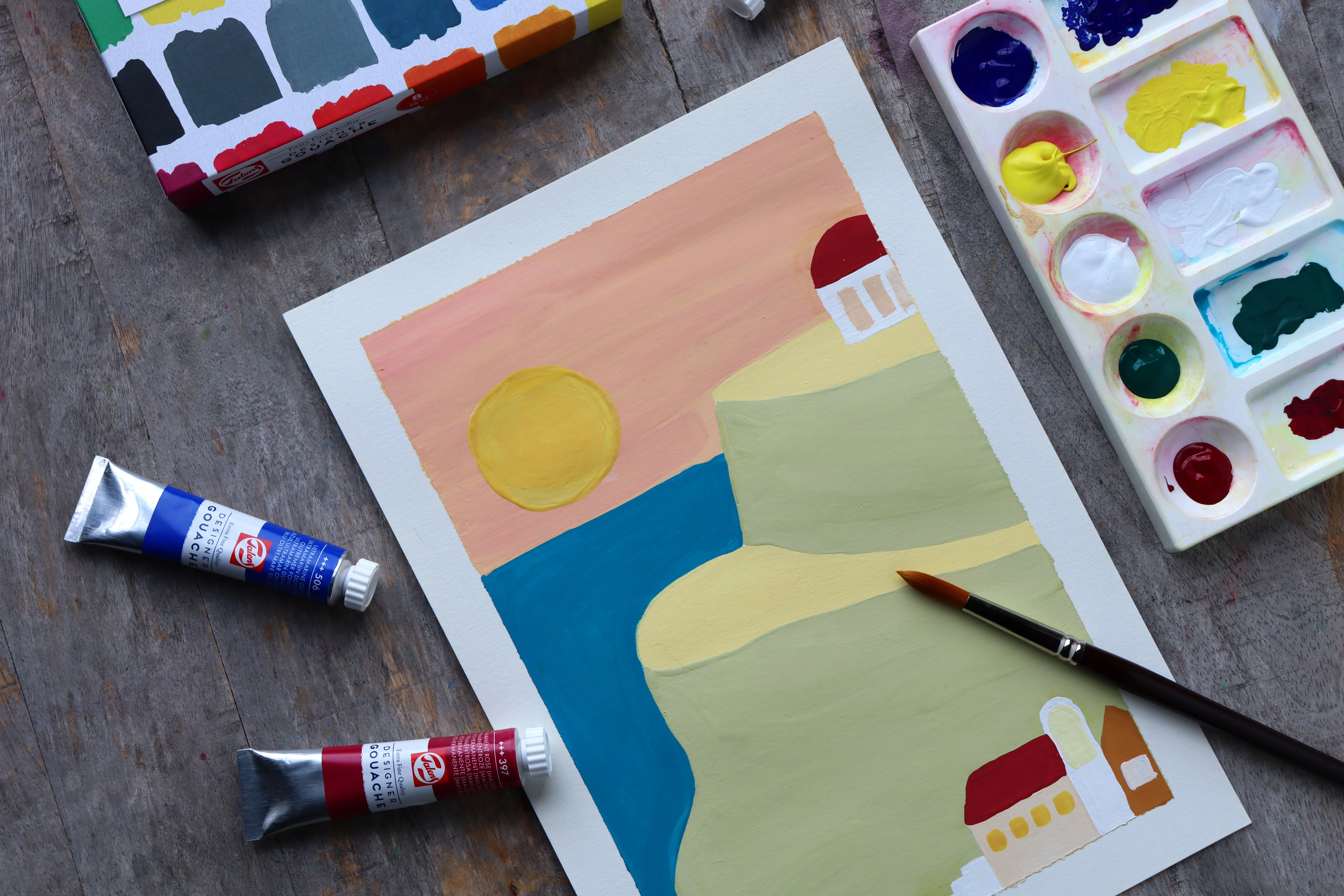 Set 5 couleurs primaires en 20 ml Gouache Extra-fine - Image 4