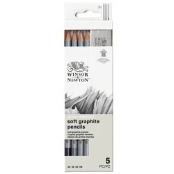 Set 5 pièces Studio collection, 4 crayons Graphite tendres + 1 gomme - Image 2