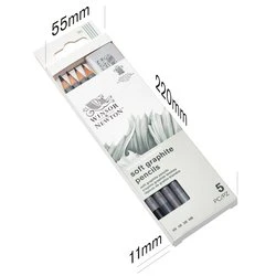 Set 5 pièces Studio collection, 4 crayons Graphite tendres + 1 gomme - Image 4