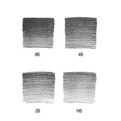 Set 5 pièces Studio collection, 4 crayons Graphite tendres + 1 gomme - Image 6