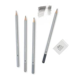 Set 5 pièces Studio collection, 4 crayons Graphite tendres + 1 gomme - Image 7