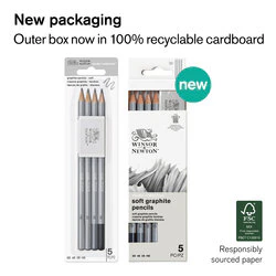 Set 5 pièces Studio collection, 4 crayons Graphite tendres + 1 gomme - Image 8
