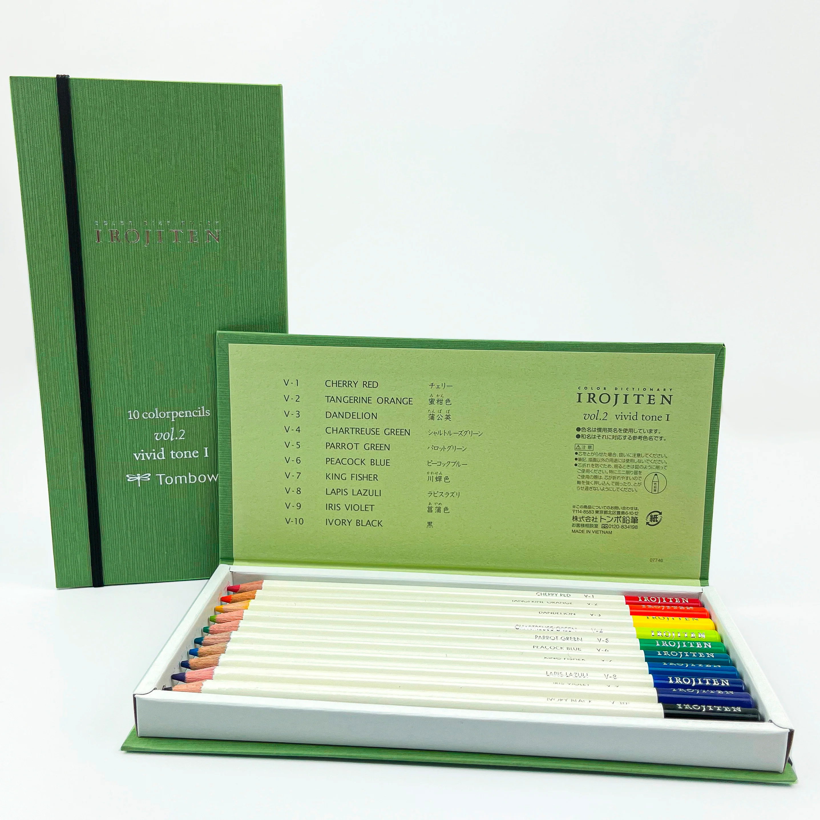 Set de 10 crayons Irojiten - Couleurs vives - Image 2