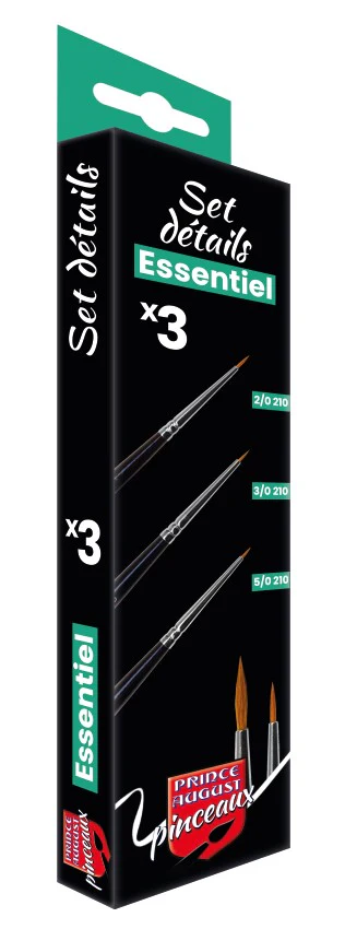 Set de 3 pinceaux détails