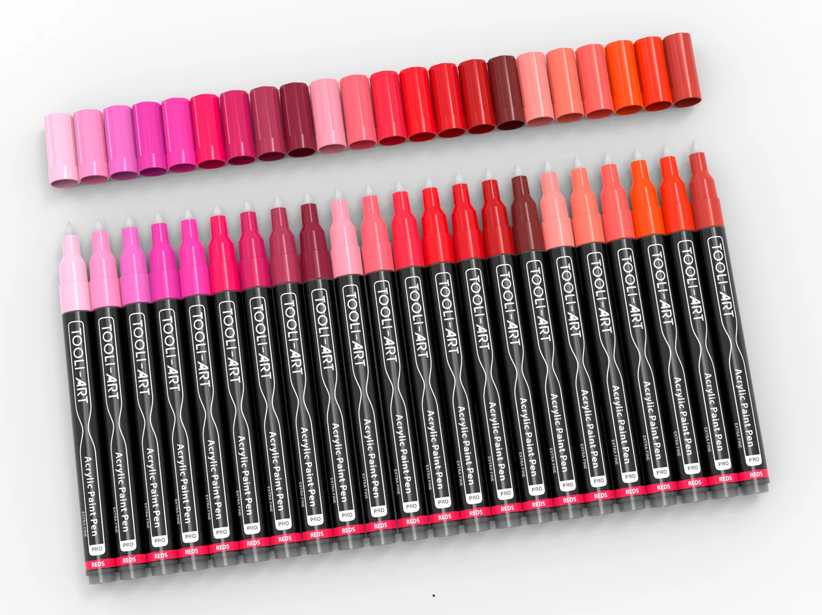 Set de 22 marqueurs acrylique Tooli-Art 0,7 mm - Rouge - Image 4
