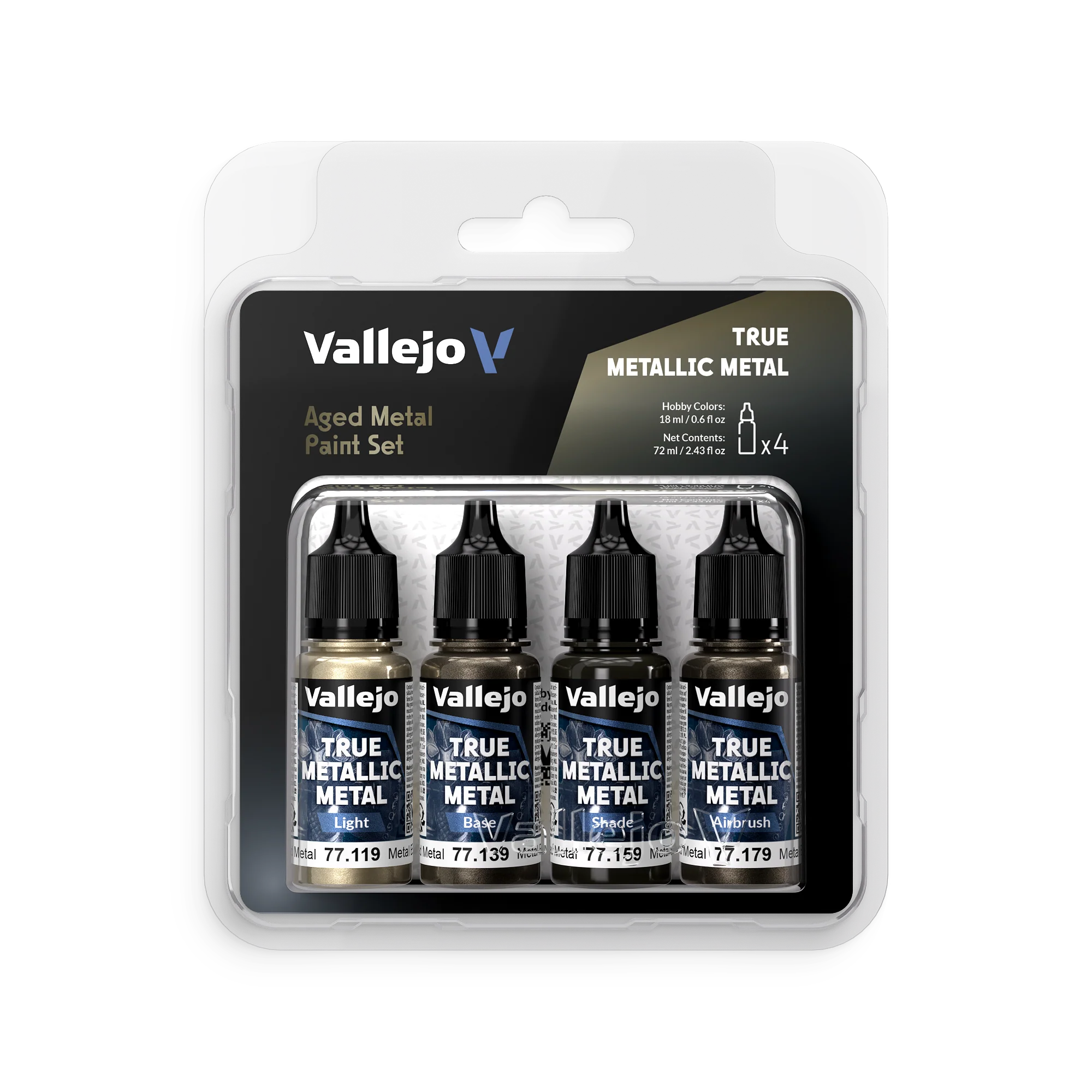Set de peinture acrylique TMM Métal vieilli 4x18ml