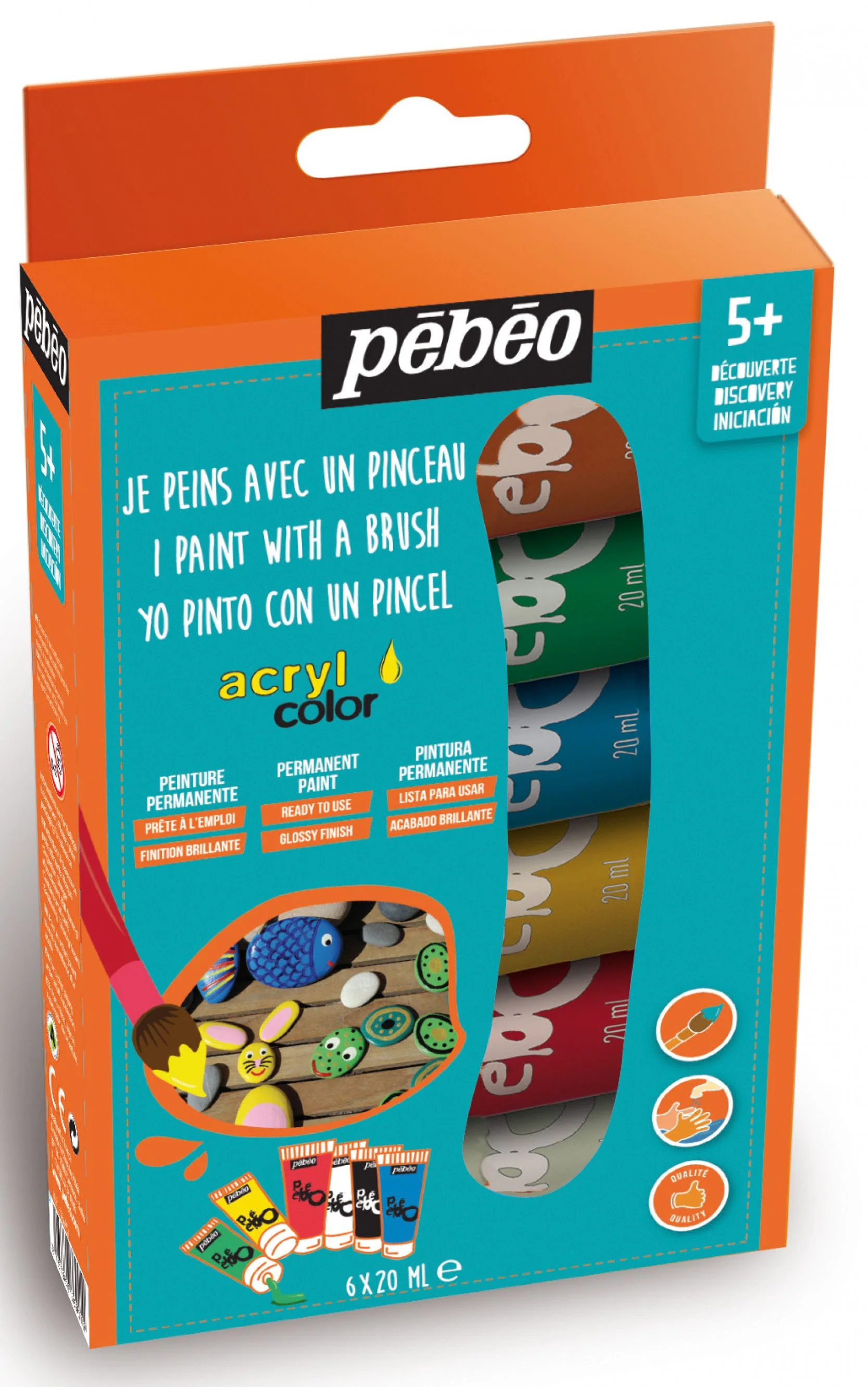 Set découverte Acrylcolor basique 6 x 20 ml couleurs assorties - Image 2