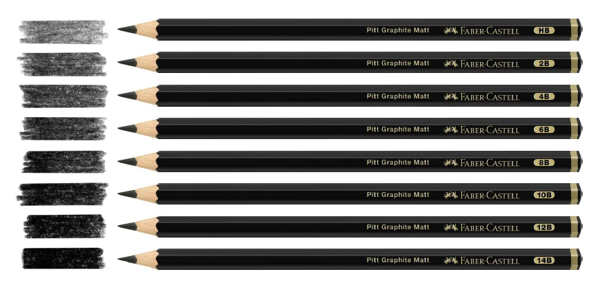 Set metal de 8 Crayons Pitt Graphite Matt + 3 accessoires - Image 3